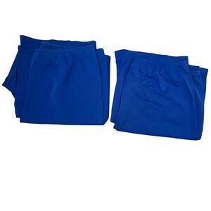 Lot Of 2 Shadowline Pajama Pants Size 42 Blue Pull On Soft Lightweight Lounge